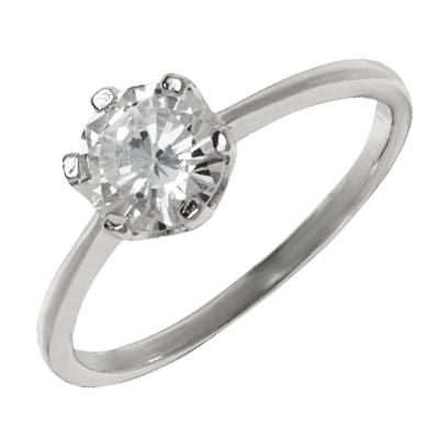 Серебряное кольцо с фианитом