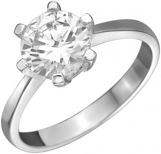 Серебряное кольцо с фианитом