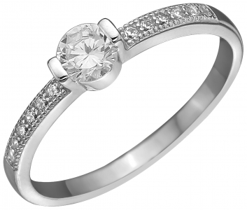 Серебряное кольцо с фианитом