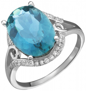 Серебряное кольцо с фианитом