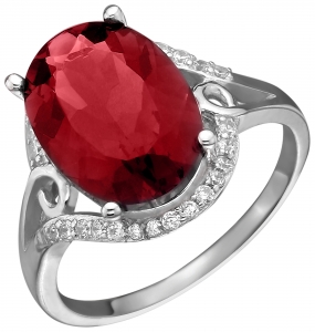 Серебряное кольцо с фианитом