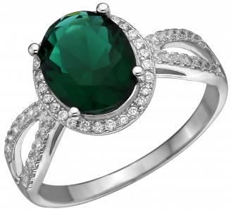 Серебряное кольцо с фианитом