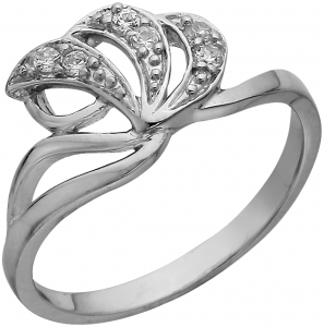 Серебряное кольцо с фианитом