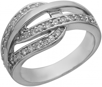 Серебряное кольцо с фианитом