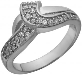 Серебряное кольцо с фианитом