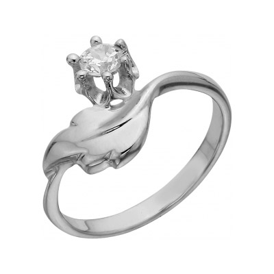 Серебряное кольцо с фианитом