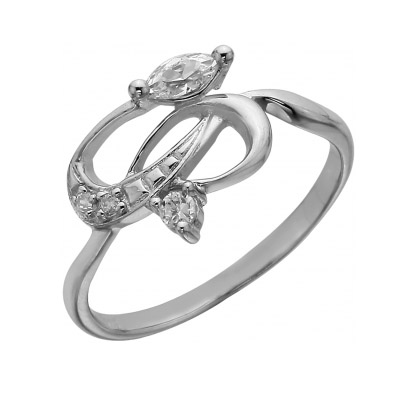 Серебряное кольцо с фианитом