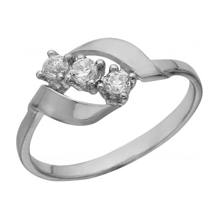 Серебряное кольцо с фианитом