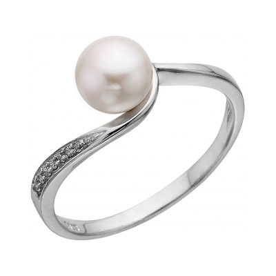 Серебряное кольцо с жемчугом