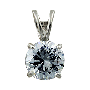 Серебряная подвеска с фианитом