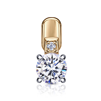 Золотая подвеска с фианитом