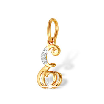 Золотая подвеска с фианитом