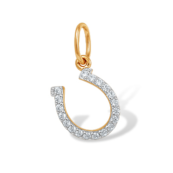 Золотая подвеска с фианитом