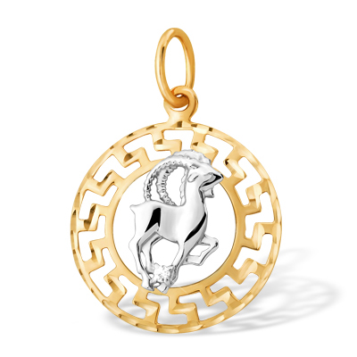 Золотая подвеска с фианитом