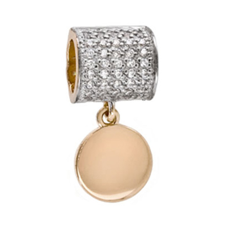 Золотая подвеска с фианитом