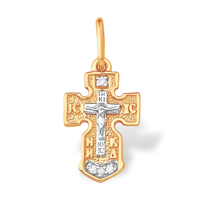 Крест из золота с бриллиантом