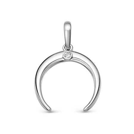 Серебряная подвеска с фианитом