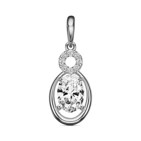 Серебряная подвеска с фианитом