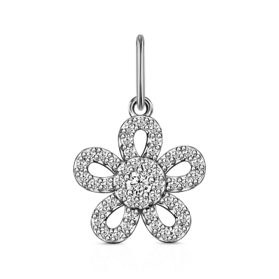 Серебряная подвеска с фианитом