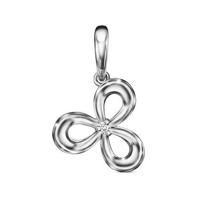 Серебряная подвеска с фианитом