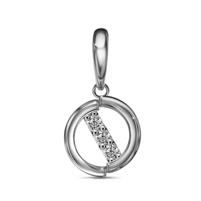 Серебряная подвеска с фианитом