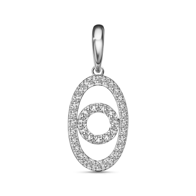 Серебряная подвеска с фианитом