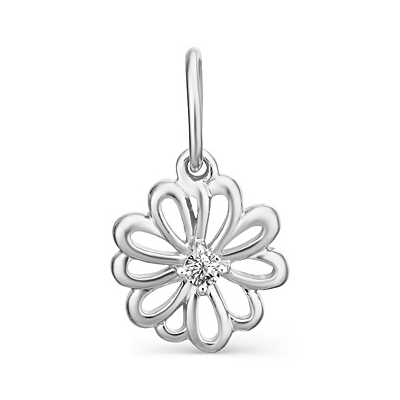 Серебряная подвеска с фианитом