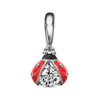 Серебряная подвеска с эмалью