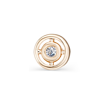 Серебряная подвеска с позолотой с фианитом