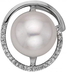 Серебряная подвеска с жемчугом