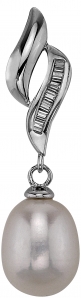 Серебряная подвеска с жемчугом