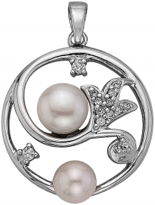 Серебряная подвеска с жемчугом