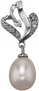 Серебряная подвеска с жемчугом