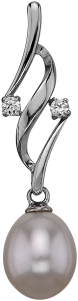 Серебряная подвеска с жемчугом