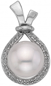 Серебряная подвеска с жемчугом