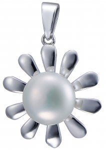 Серебряная подвеска с жемчугом