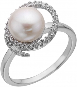 Серебряное кольцо с жемчугом