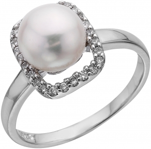 Серебряное кольцо с жемчугом