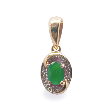 Золотая подвеска с изумрудом