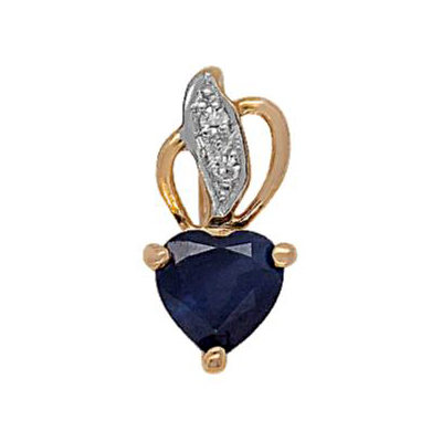 Золотая подвеска с сапфиром