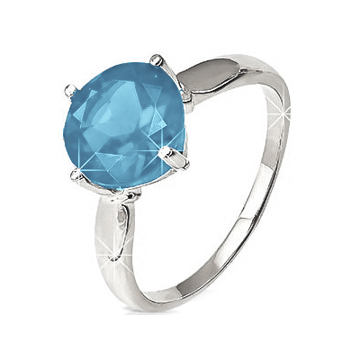 Серебряное кольцо с топазом