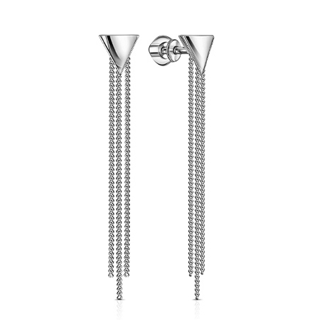 Серебряные cерьги пусеты (гвоздики)