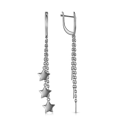 Серебряные cерьги висячие