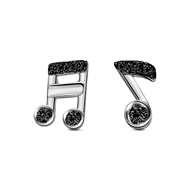 Серебряные cерьги пусеты (гвоздики) с фианитом