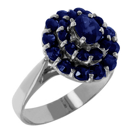 Серебряное кольцо с сапфиром