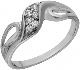 Серебряное кольцо с фианитом