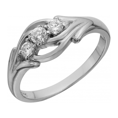 Серебряное кольцо с фианитом