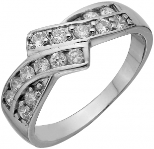 Серебряное кольцо с фианитом