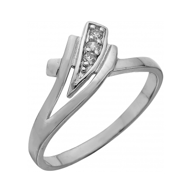 Серебряное кольцо с фианитом