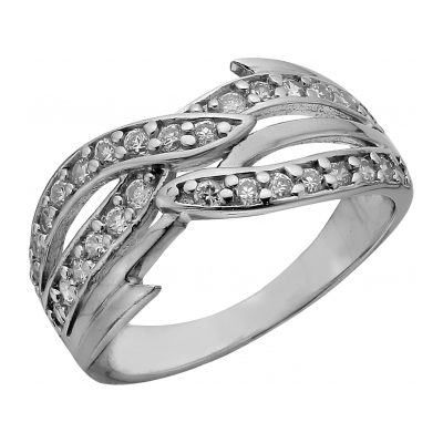 Серебряное кольцо с фианитом